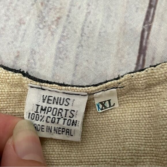 Vintage Venus Imports 100% Cotton Jacket Black and Natural Size XL Southwestern - Picture 6 of 7